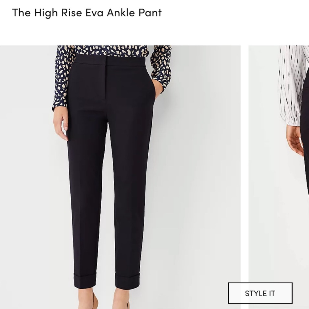 Anne Taylor Black Pant Eva Small High Rise